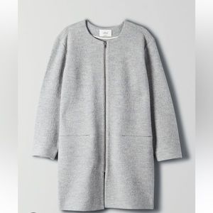 Wilfred Banville Jacket - Grey, Merino Wool. Size Small